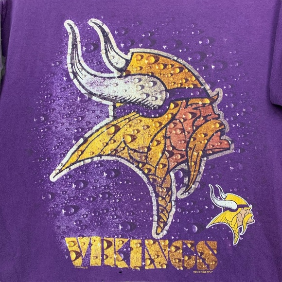 Minnesota Vikings T-Shirt 1998 NFL Heavy Patina Lee Sport Mens Medium MN Vintage - Picture 7 of 13